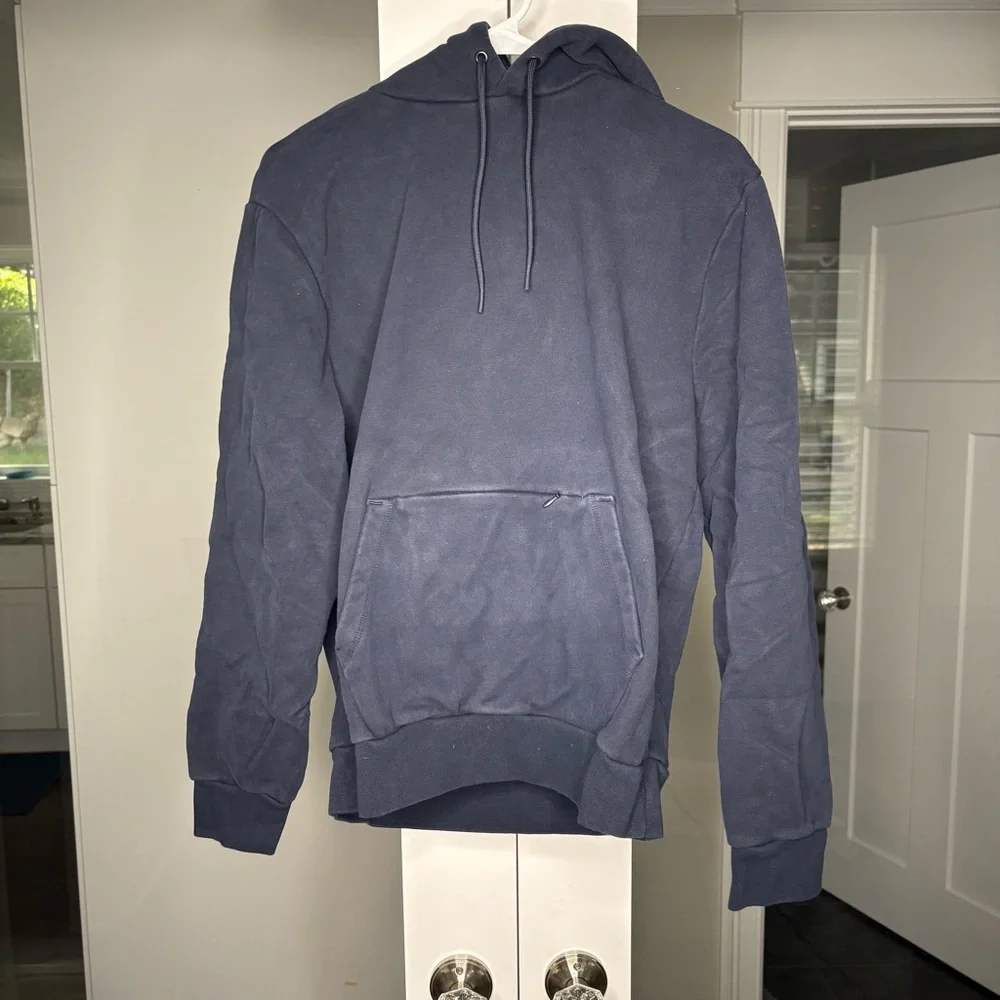 J. Crew Summit 11 oz. Soft-knit Fleece Hoodie Sweatshirt Navy Blue
